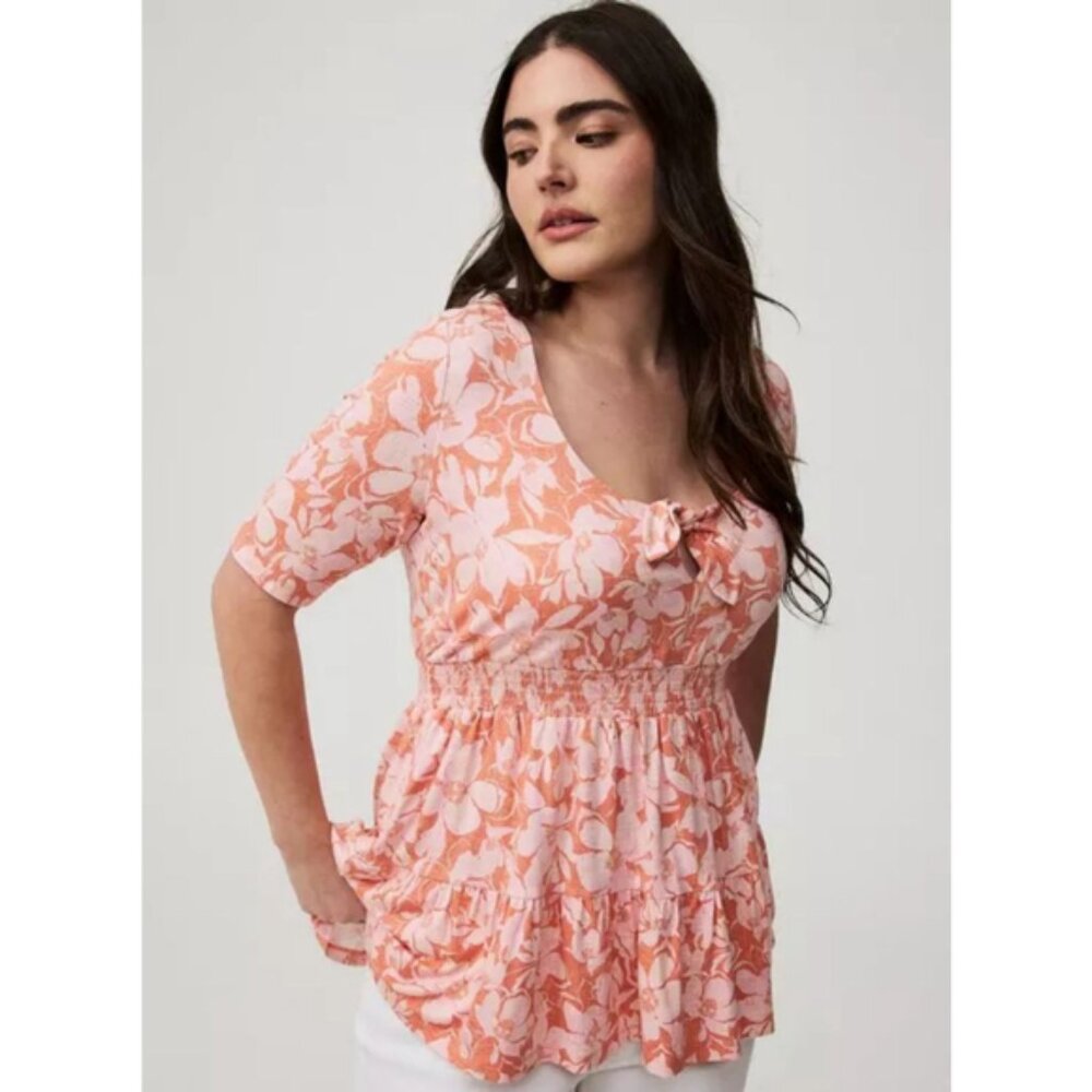 Torrid Tie Front Babydoll Top Size L (0X)